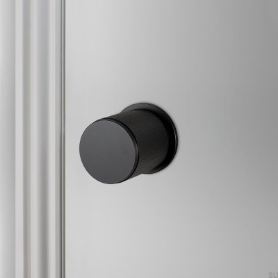 Double-sided door knob Cross 57 Steel Black