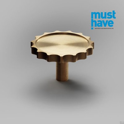 Lexi L furniture knob Brushed Brass Unpainted