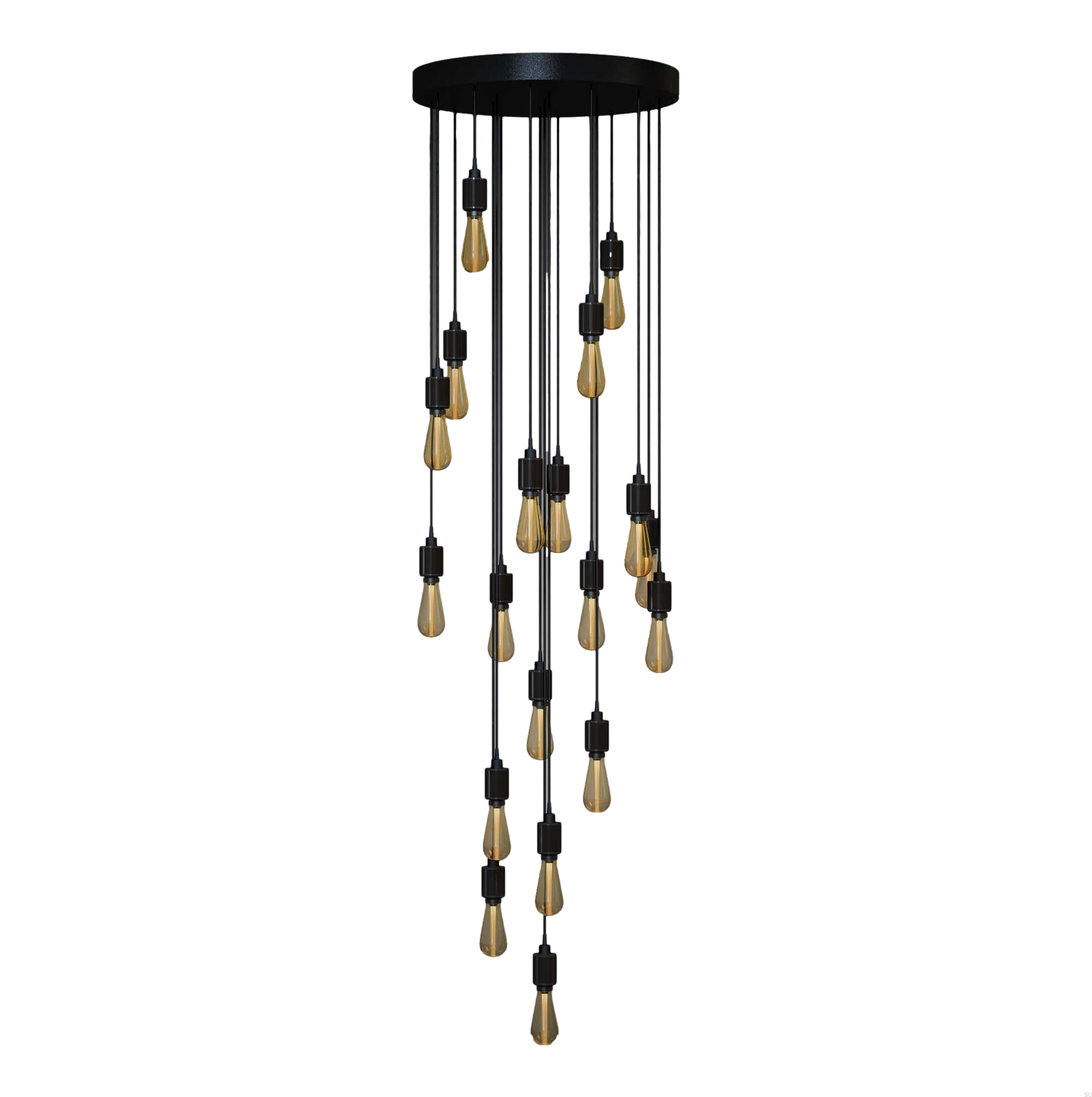żyrandol kaskadowy Buster czarny