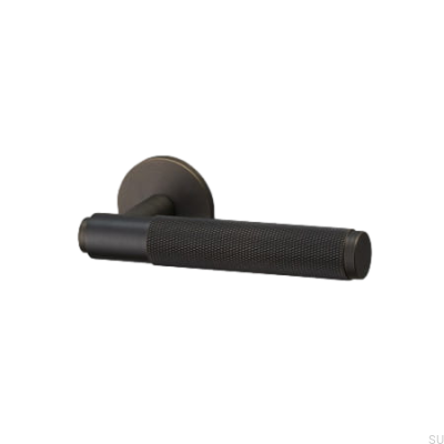 Cross 30 Door Handle Brass Burnt Bronze