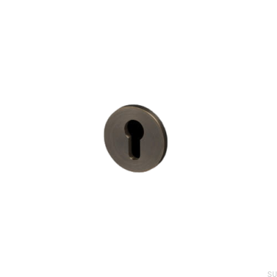 Cylindrical Euro Sign 27 mm Burnt Bronze Brass Scandinavian Standard