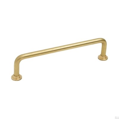 Elongated furniture handle 1353 128 Brass Unpainted