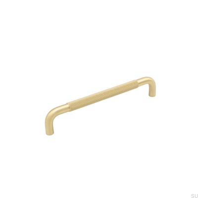 Elongated furniture handle Helix 160 Brushed gold