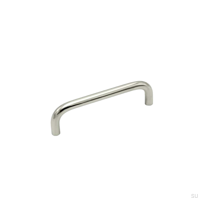 Elongated furniture handle Bolmen 96 Brass, nickel-plated