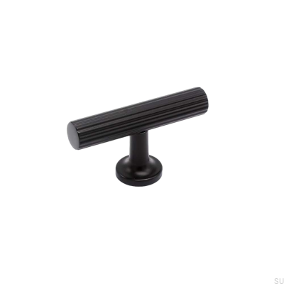Furniture Knob T-Bar Portland Metal Black