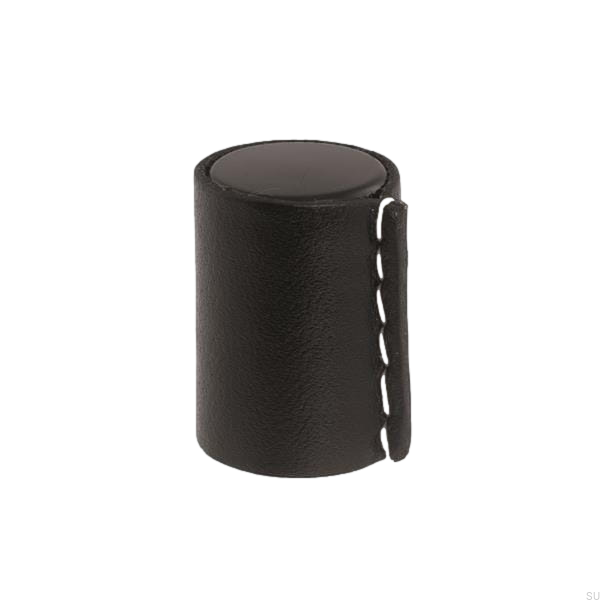 Zdjecie galki Laderknopp Czarnej pokrytej czarna skora