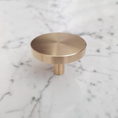 Nena L Furniture Knob Brass, Brushed, Unpainted