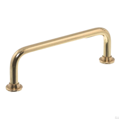 Elongated furniture handle 1353 87 Polished brass