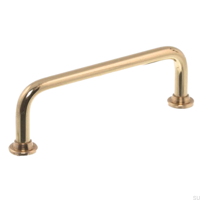 Elongated furniture handle 1353 96 Polished brass