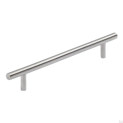 Elongated furniture handle 1407 96 Polished steel