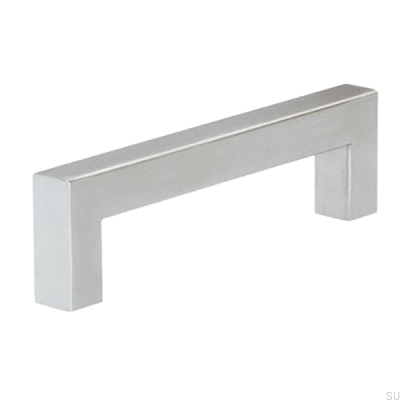 Oblong furniture handle 1585-128 Brushed steel