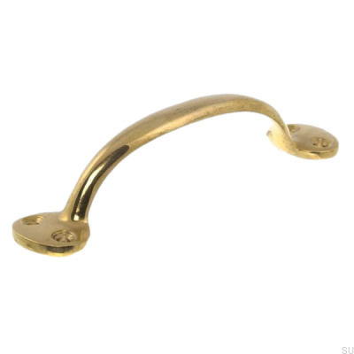 Elongated furniture handle 1690 Brass, lacquered