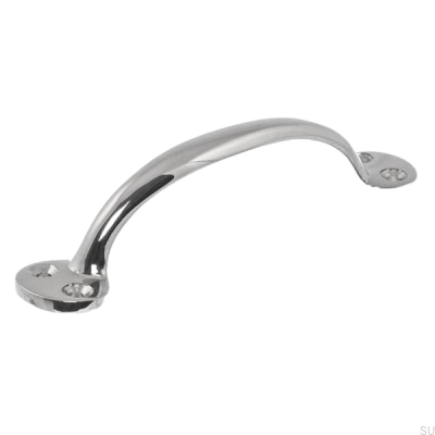 Elongated furniture handle 1690 Polished nickel