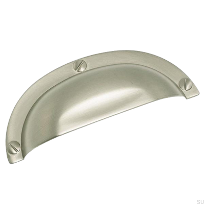 Shell furniture handle 3 158 64 Brushed nickel