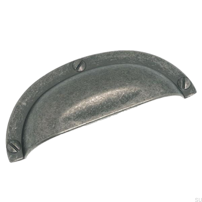 Shell furniture handle 3 158 64 Antique black