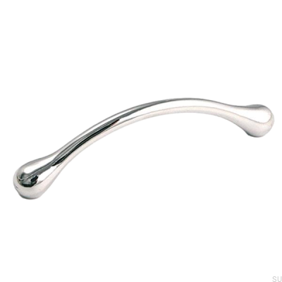 Elongated furniture handle 4446 128 Polished chrome