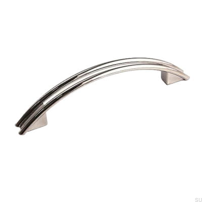 Elongated furniture handle 4748 Polished chrome