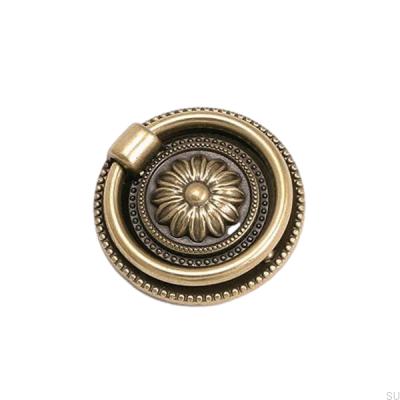 Round furniture handle 5249 46 Antique bronze