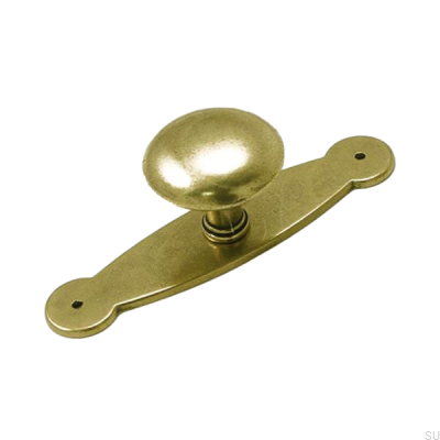 Furniture knob with a base 5383 Antique Gold