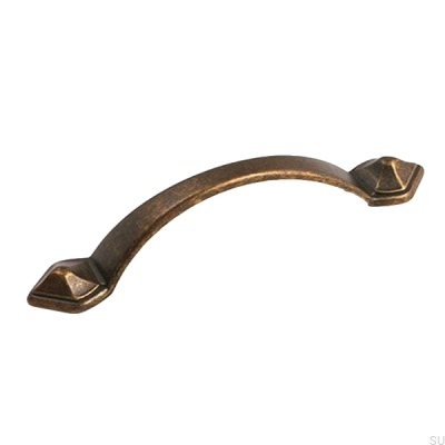Elongated furniture handle 6598 Antique bronze