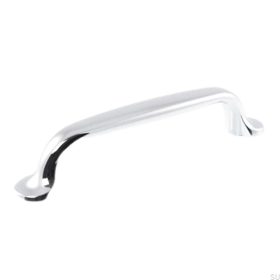 Elongated furniture handle 7032 96 Polished chrome