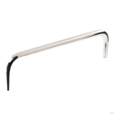 Elongated furniture handle 7353 128 Polished nickel