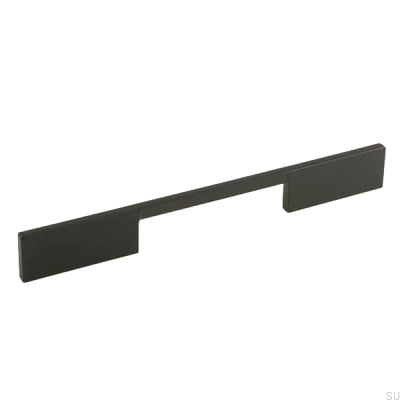 Elongated furniture handle 7571 192 Metal black