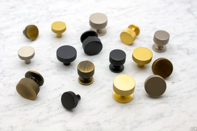 Furniture Knob Flat 26 Metal Black