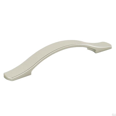 Oblong furniture handle 8014 Synthetic silver