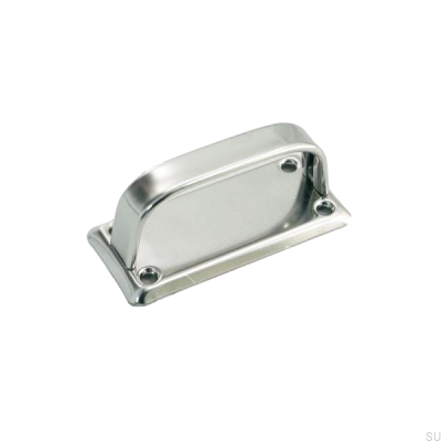 Elongated furniture handle with washer 5182 Silver