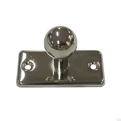 Furniture knob with a base 5320 Polished nickel