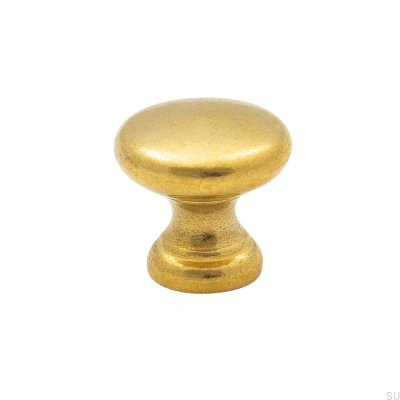 Furniture knob 411 17 Gold Brass Unpolished Unpainted