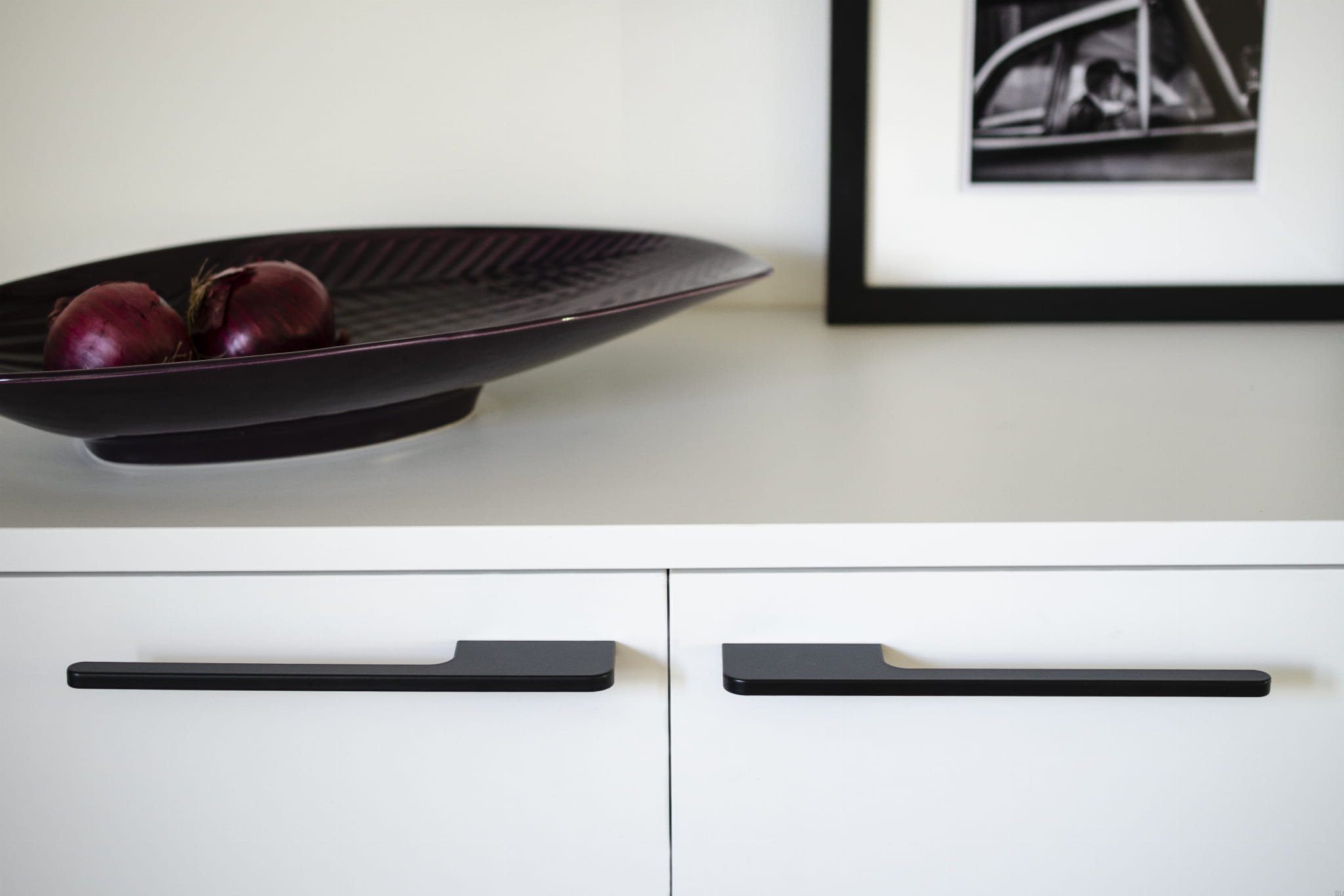 Uchwyty soft Cut czarne z przodu