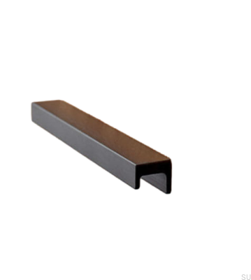 Station 160 Aluminum Elongated Furniture Handle Matt Black Brushed