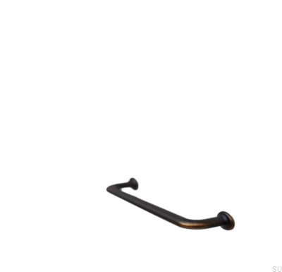 U-Turn 160 Metal Antique Bronze Elongated Furniture Handle