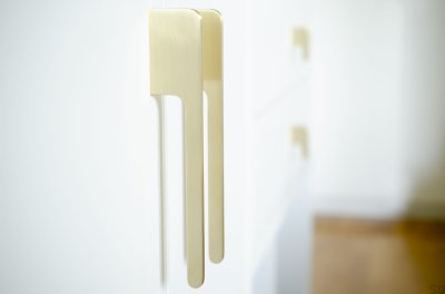 Furniture handle Soft Cut 300 Gold Brass Brushed Unpainted