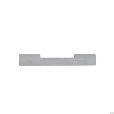 Tool 64 elongated furniture handle, brushed chrome