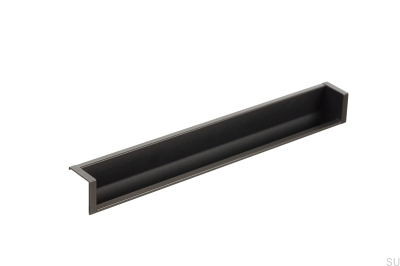 Recessed furniture handle Hexxa 200 Aluminum Metallic Grey
