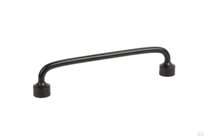 Elongated furniture handle Floid 128 Metal black