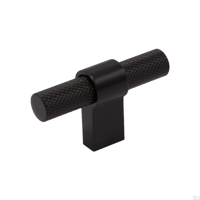 Furniture knob T-Bar Helix Metal Black