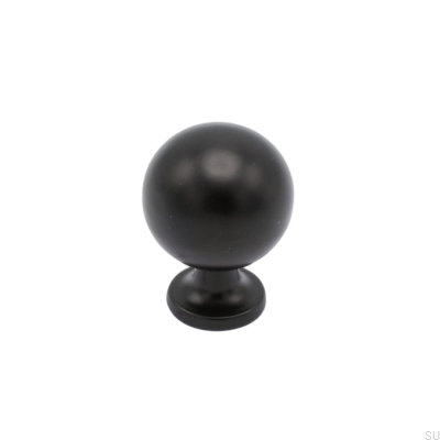 Furniture knob Lily Metal Black Matte