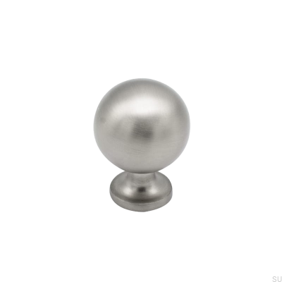 Furniture Knob Lily Silver Brushed
