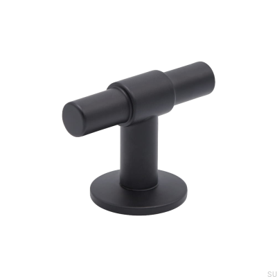 Furniture knob T-Bar Uniform Metal Matte Black