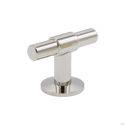 T-Bar Uniform furniture knob, nickel-plated brass