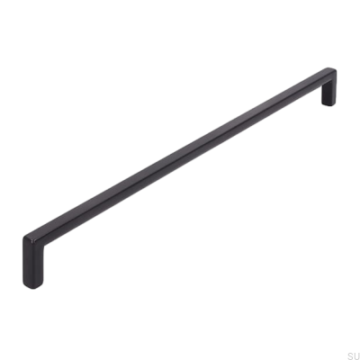Oblong furniture handle 2108 320 Metal Black Mat