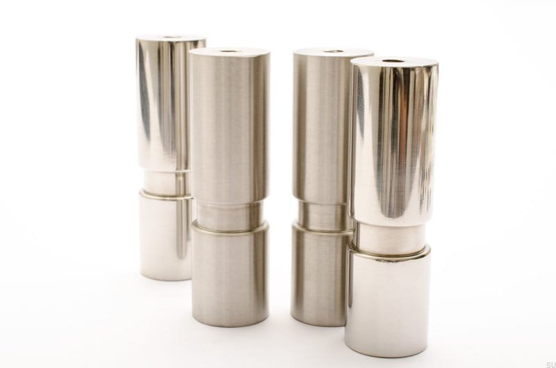 Cylinder 100 nogi do mebli stal nierdzewna polerowana