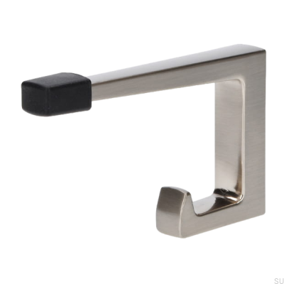 Wall hanger with door stopper 2422 32 Brushed silver