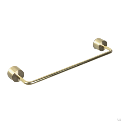 Elongated furniture handle Meluzyna 168 Brass Unpainted