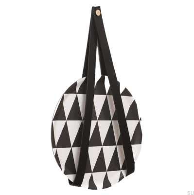 Wall hanger 0150L Leather Black with Gold