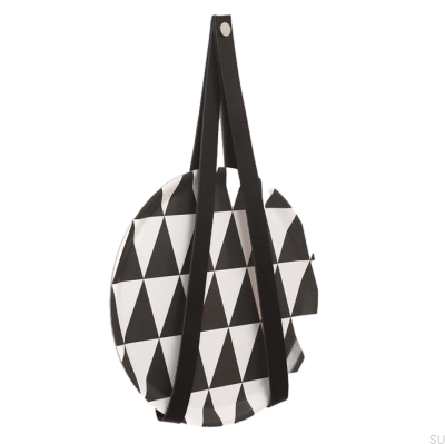 Wall hanger 0150L Leather Black with Silver